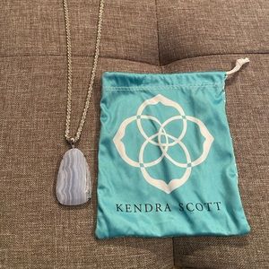 Kendra Scott Sandra Blue Lace Agate Necklace